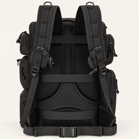 Padded back panel and shoulder straps