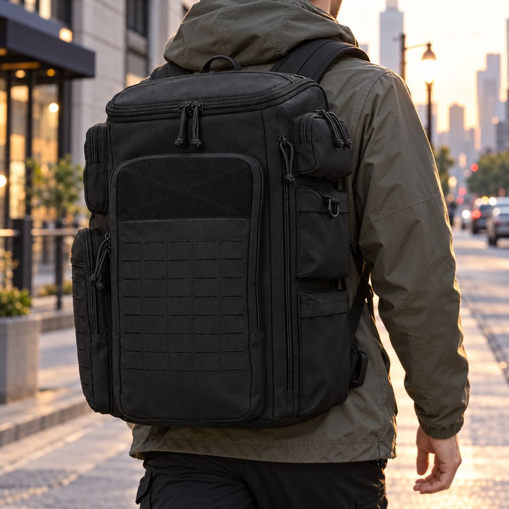 Forje Ruck on a city street